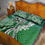 Aloha Vintage Plumeria Hawaiian Tapa Pattern Quilt Bed Set Green Hawaiian Tapa Pattern - Polynesian Pride