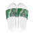 Aloha Vintage Plumeria Hawaiian Tapa Pattern Slide Sandals Green Hawaiian Tapa Pattern - Polynesian Pride
