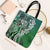 Aloha Vintage Plumeria Hawaiian Tapa Pattern Tote Bag Green Hawaiian Tapa Pattern - Polynesian Pride