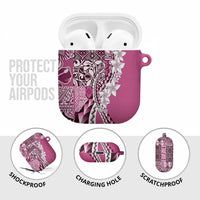 Aloha Vintage Plumeria Hawaiian Tapa Pattern AirPods Case Pink Hawaiian Tapa Pattern - Polynesian Pride