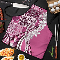 Aloha Vintage Plumeria Hawaiian Tapa Pattern Apron Pink Hawaiian Tapa Pattern - Polynesian Pride