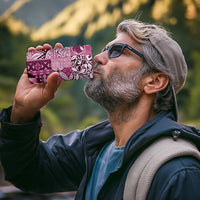 Aloha Vintage Plumeria Hawaiian Tapa Pattern 4 in 1 Can Cooler Tumbler Pink Hawaiian Tapa Pattern - Polynesian Pride