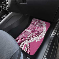 Aloha Vintage Plumeria Hawaiian Tapa Pattern Car Mats Pink Hawaiian Tapa Pattern - Polynesian Pride