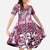 Aloha Vintage Plumeria Hawaiian Tapa Pattern Family Matching Short Sleeve Bodycon Dress and Hawaiian Shirt Pink Hawaiian Tapa Pattern - Polynesian Pride