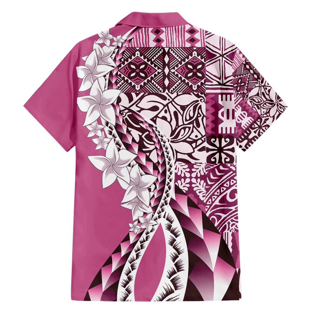 Aloha Vintage Plumeria Hawaiian Tapa Pattern Hawaiian Shirt Pink Hawaiian Tapa Pattern - Polynesian Pride