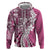 Aloha Vintage Plumeria Hawaiian Tapa Pattern Hoodie Pink Hawaiian Tapa Pattern - Polynesian Pride