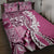 Aloha Vintage Plumeria Hawaiian Tapa Pattern Quilt Bed Set Pink Hawaiian Tapa Pattern - Polynesian Pride