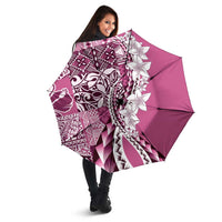 Aloha Vintage Plumeria Hawaiian Tapa Pattern Umbrella Pink Hawaiian Tapa Pattern - Polynesian Pride