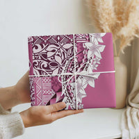 Aloha Vintage Plumeria Hawaiian Tapa Pattern Wrapping Paper Pink Hawaiian Tapa Pattern - Polynesian Pride