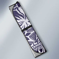 Aloha Vintage Plumeria Hawaiian Tapa Pattern Auto Sun Shade Purple Hawaiian Tapa Pattern - Polynesian Pride