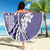 Aloha Vintage Plumeria Hawaiian Tapa Pattern Beach Blanket Purple Hawaiian Tapa Pattern - Polynesian Pride