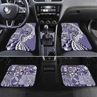 Aloha Vintage Plumeria Hawaiian Tapa Pattern Car Mats Purple Hawaiian Tapa Pattern - Polynesian Pride
