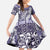 Aloha Vintage Plumeria Hawaiian Tapa Pattern Family Matching Long Sleeve Bodycon Dress and Hawaiian Shirt Purple Hawaiian Tapa Pattern - Polynesian Pride