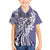 Aloha Vintage Plumeria Hawaiian Tapa Pattern Family Matching Long Sleeve Bodycon Dress and Hawaiian Shirt Purple Hawaiian Tapa Pattern - Polynesian Pride