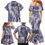 Aloha Vintage Plumeria Hawaiian Tapa Pattern Family Matching Mermaid Dress and Hawaiian Shirt Purple Hawaiian Tapa Pattern - Polynesian Pride