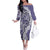 Aloha Vintage Plumeria Hawaiian Tapa Pattern Family Matching Off The Shoulder Long Sleeve Dress and Hawaiian Shirt Purple Hawaiian Tapa Pattern - Polynesian Pride