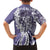 Aloha Vintage Plumeria Hawaiian Tapa Pattern Family Matching Off Shoulder Maxi Dress and Hawaiian Shirt Purple Hawaiian Tapa Pattern - Polynesian Pride