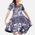 Aloha Vintage Plumeria Hawaiian Tapa Pattern Family Matching Off Shoulder Maxi Dress and Hawaiian Shirt Purple Hawaiian Tapa Pattern - Polynesian Pride