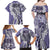 Aloha Vintage Plumeria Hawaiian Tapa Pattern Family Matching Off Shoulder Maxi Dress and Hawaiian Shirt Purple Hawaiian Tapa Pattern - Polynesian Pride