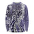 Aloha Vintage Plumeria Hawaiian Tapa Pattern Long Sleeve Shirt Purple Hawaiian Tapa Pattern - Polynesian Pride