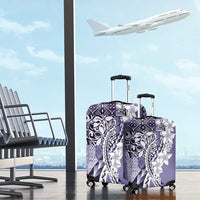 Aloha Vintage Plumeria Hawaiian Tapa Pattern Luggage Cover Purple Hawaiian Tapa Pattern - Polynesian Pride