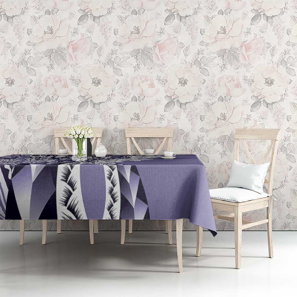 Aloha Vintage Plumeria Hawaiian Tapa Pattern Tablecloth Purple Hawaiian Tapa Pattern - Polynesian Pride