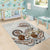 Polynesian Manta Ray Area Rug Beige Floral Turtle Tattoo - Polynesian Pride