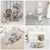Polynesian Manta Ray Bathroom Set Beige Floral Turtle Tattoo - Polynesian Pride