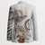 Polynesian Manta Ray Blazer Beige Floral Turtle Tattoo - Polynesian Pride