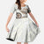 Polynesian Manta Ray Family Matching Long Sleeve Bodycon Dress and Hawaiian Shirt Beige Floral Turtle Tattoo - Polynesian Pride