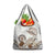 Polynesian Manta Ray Grocery Bag Beige Floral Turtle Tattoo - Polynesian Pride