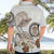 Polynesian Manta Ray Hawaiian Shirt Beige Floral Turtle Tattoo - Polynesian Pride