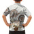 Polynesian Manta Ray Hawaiian Shirt Beige Floral Turtle Tattoo - Polynesian Pride