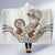 Polynesian Manta Ray Hooded Blanket Beige Floral Turtle Tattoo - Polynesian Pride