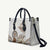 Polynesian Manta Ray Leather Bag Beige Floral Turtle Tattoo - Polynesian Pride