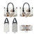Polynesian Manta Ray Leather Bag Beige Floral Turtle Tattoo - Polynesian Pride