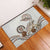 Polynesian Manta Ray Rubber Doormat Beige Floral Turtle Tattoo - Polynesian Pride