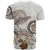 Polynesian Manta Ray T Shirt Beige Floral Turtle Tattoo - Polynesian Pride