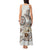 Polynesian Manta Ray Tank Maxi Dress Beige Floral Turtle Tattoo - Polynesian Pride