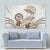 Polynesian Manta Ray Tapestry Beige Floral Turtle Tattoo - Polynesian Pride