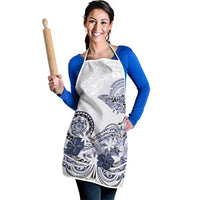 Polynesian Manta Ray Apron Blue Floral Turtle Tattoo - Polynesian Pride