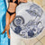 Polynesian Manta Ray Beach Blanket Blue Floral Turtle Tattoo - Polynesian Pride