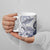 Polynesian Manta Ray Ceramic Mug Blue Floral Turtle Tattoo - Polynesian Pride