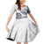 Polynesian Manta Ray Family Matching Off Shoulder Short Dress and Hawaiian Shirt Blue Floral Turtle Tattoo - Polynesian Pride