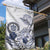 Polynesian Manta Ray Garden Flag Blue Floral Turtle Tattoo - Polynesian Pride