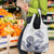 Polynesian Manta Ray Grocery Bag Blue Floral Turtle Tattoo - Polynesian Pride