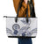 Polynesian Manta Ray Leather Tote Bag Blue Floral Turtle Tattoo - Polynesian Pride