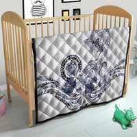 Polynesian Manta Ray Quilt Blue Floral Turtle Tattoo - Polynesian Pride