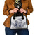 Polynesian Manta Ray Shoulder Handbag Blue Floral Turtle Tattoo - Polynesian Pride