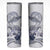 Polynesian Manta Ray Skinny Tumbler Blue Floral Turtle Tattoo - Polynesian Pride